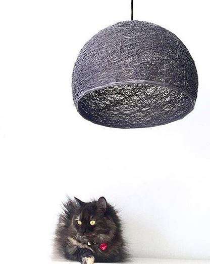 lámpara half sphere negra